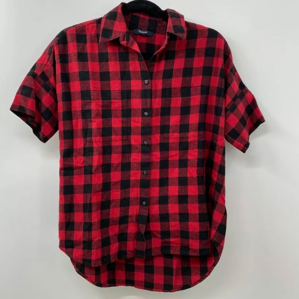 Madewell Buffalo Plaid Short Sleeve Button Down